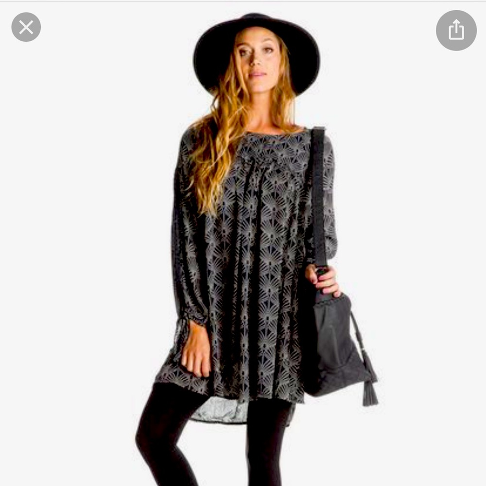 ROXY | Boho Bohemian Babydoll Summer Dress | EUC